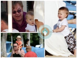 Elton John and David Furnish vacation in Hawaii with Zachary