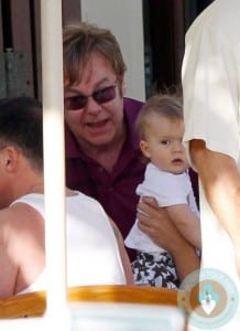 Elton John & son Zachary in Hawaii