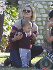 Ali Larter and Theodore Hayes MacArthur at the park