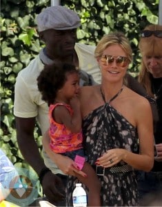 Heidi Klum and Seal with daughter Lou