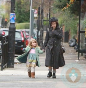 Helena Bonham Carter and daughter Nell shop at Tesco