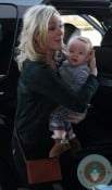 Jane Krakowski with son Bennet at LAX