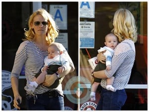 January Jones out with her son Xander in LA