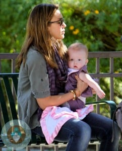 Jessica Alba with daughter Honor Warren at the park