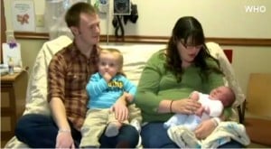 Joshua and Judah with Kendall and new baby Asher