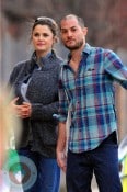 Keri Russell and Shane Deary stroll in Brooklyn