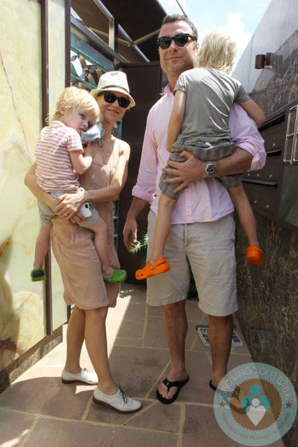 Liev Schreiber and Naomi Watts with their boys Sammy and Sasha in Australia