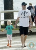 Liev Schreiber with son Sasha in Australia