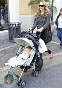 Monet Mazur with her son Luciano @ the Grove