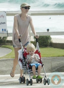 Naomi Watts strolls with her son Sammy in Australia