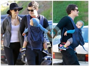 Orlando Bloom and Miranda Kerr hike with Flynn