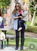 Rebecca Gayheart & daughter Billie Dane @ Coldwater Canyon Creek Park