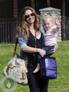 Rebecca Gayheart with daughter Billie at Coldwater Canyon Creek Park