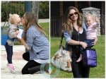 Rebecca Gayheart with daughter Billie at the Park