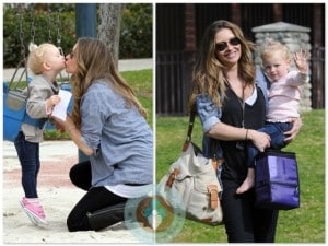 Rebecca Gayheart with daughter Billie at the Park