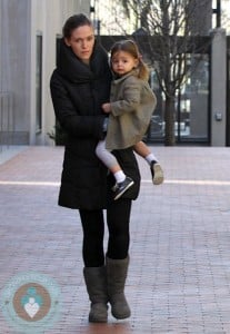 Sarah Jessica Parker picking her daughter Tabitha Broderick up from school