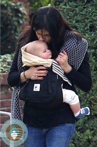 Selma Blair kisses her son Arthur
