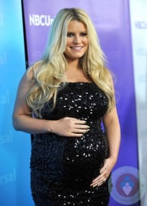 pregnant Jessica Simpson at NBC Universal 2012 Winter TCA Tour All-Star Party