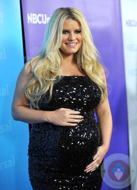 pregnant Jessica Simpson at NBC Universal 2012 Winter TCA Tour All-Star Party