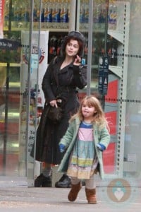 Helena Bonham Carter and daughter Nell shop at Tesco