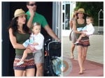 Bethenny Frankel with husband Jason and daughter Bryn in Miami