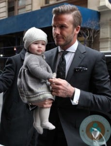 David & Harper Beckham out in NYC