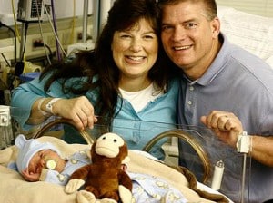 Gil and Kelly Bates with baby Jeb