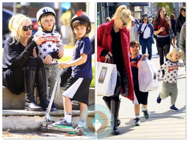 Gwen Stefani with Kingston and Zuma at the park