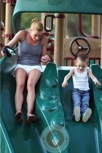 Jaime Pressly and son Dezi @ the park