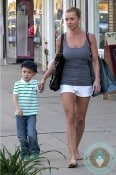 Jaime Pressly and son Dezi out shopping