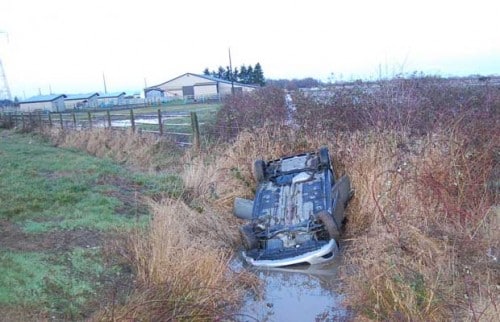 Mountie saves little girl overturn vehicle