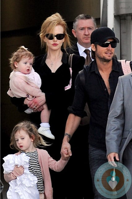 Nicole Kidman and Keith Urban with their daughters in Sydney