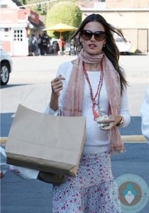 Pregnant Alessandra Ambrosioout shopping in LA 2