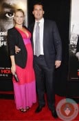 Pregnant Molly Sims and Scott Stuber at The New York Premiere of 'Safe House'