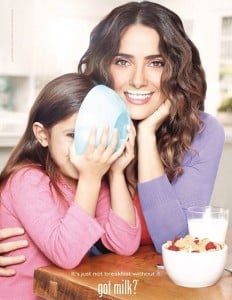 Salma Hayek with daughter Valentina in Got Milk ads