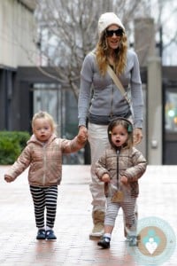 Sarah Jessica Parker takes Marion and Tabitha to school