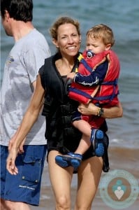 Sheryl Crow with son Levi in Hawaii
