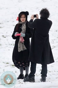 Tim Burton and Helena Bonham Carter out in London