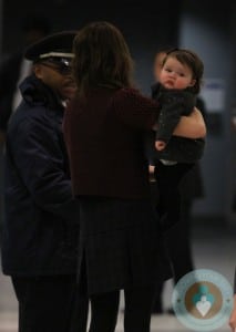 Victoria and Harper Beckham touch down in JFK