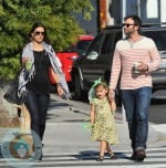 pregnant Alessandra Ambrosio with daughter Anja and boyfriend Jamie Mazur out in LA