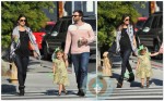 pregnant Alessandra Ambrosio with daughter Anja & boyfriend Jamie Mazur out in LA