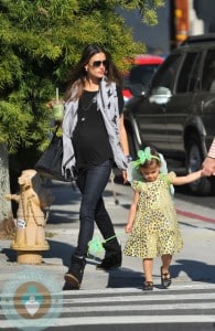 pregnant Alessandra Ambrosio with daughter Anja out in LA