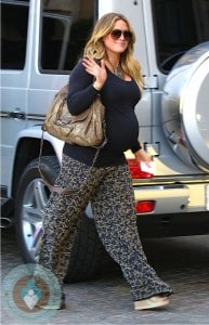 pregnant Hilary Duff arrives @ the Montage Beverly Hills Hotel