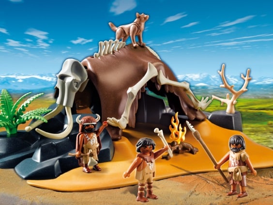 playmobil 2012 Mammoth Skeleton Tent with Cavemen