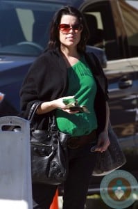 A pregnant Neve Campbell out in LA