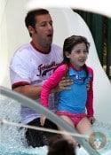 Adam Sandler and daughter Sadie waterslide Miami