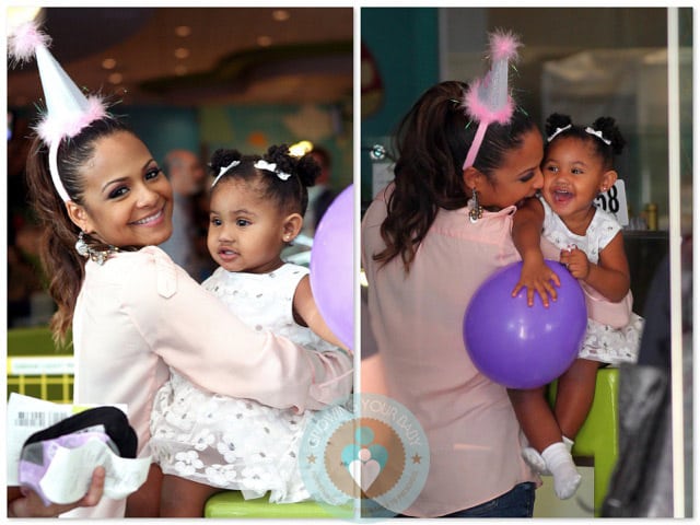 Christina Milian and Violet Nash 2nd birthday