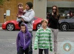 David and Victoria Beckham with Harper, Cruz and Romeo