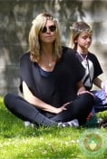 Heidi Klum with daughter Leni at the park