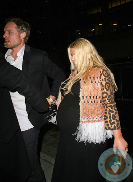 Pregnant Jessica Simpson and Eric Johnson at Mr